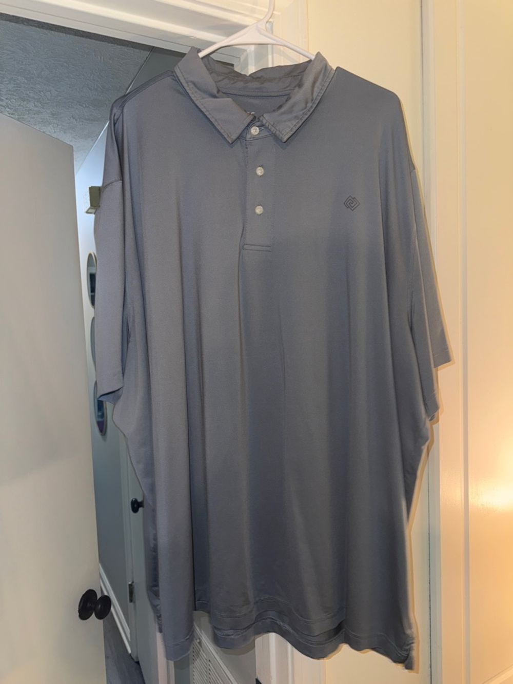 ZELOS Men's Steel Gray Performance Polo